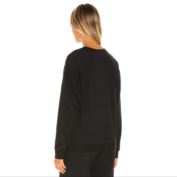 Revolve SNDYS Luxe Fleece Crewneck Sweatshirt in Black Size Small - Picture 3 of 6
